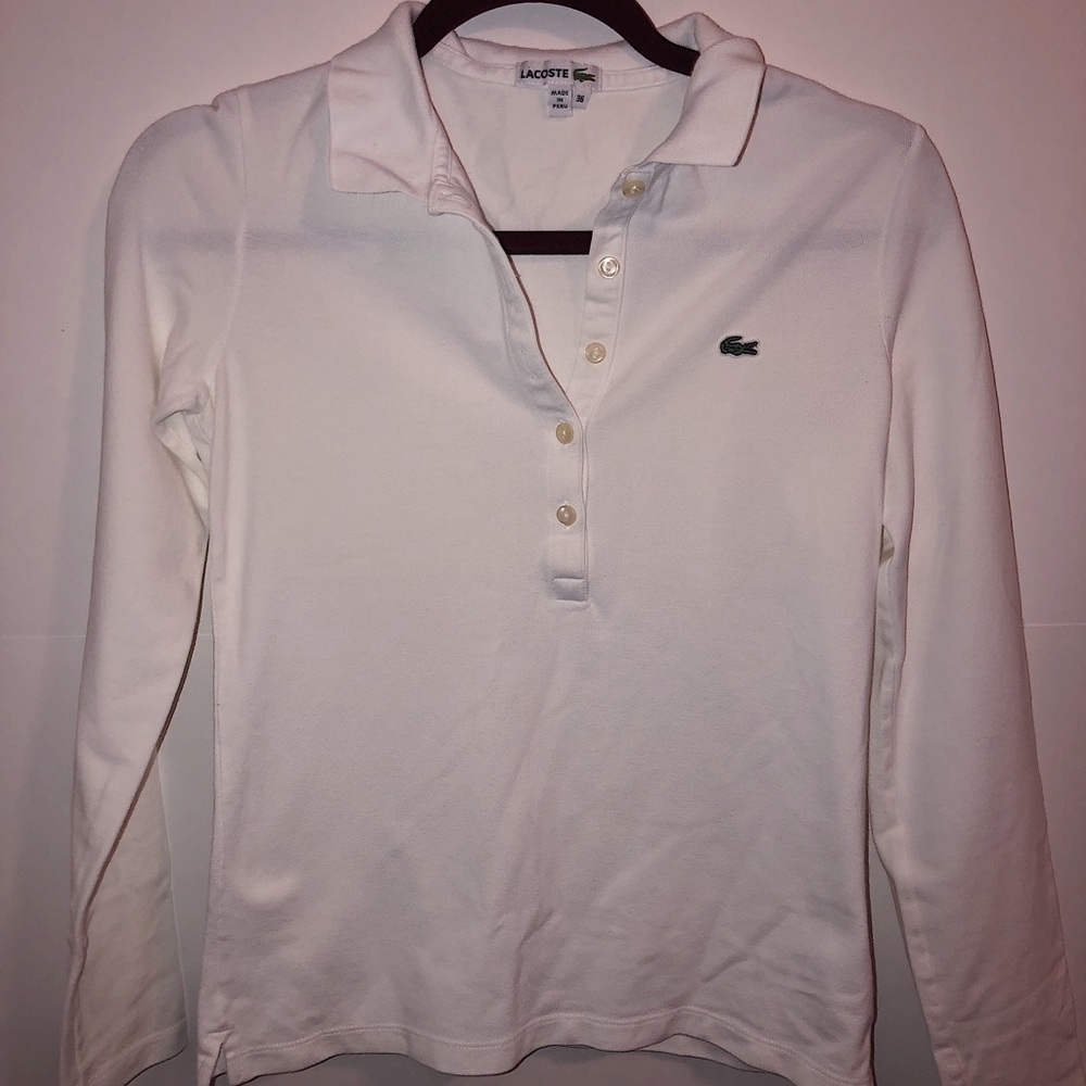Lacoste Women’s Shirt. White. Worn Once.